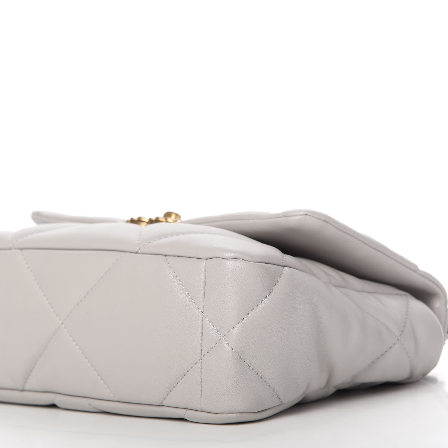 Chanel Lambskin Quilted Medium Chanel 19 Flap Grey 7 of 10