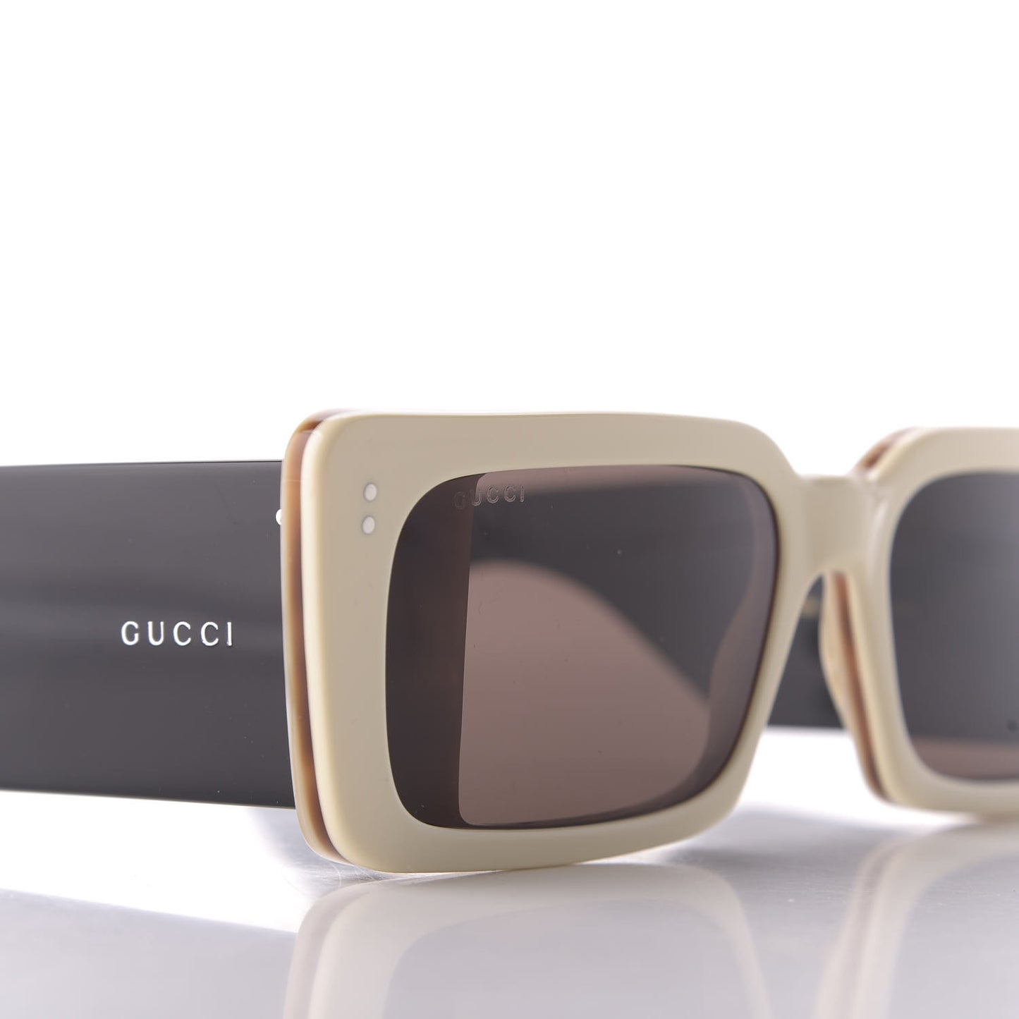 Acetate Rectangular Flap GG0543S Sunglasses White Black