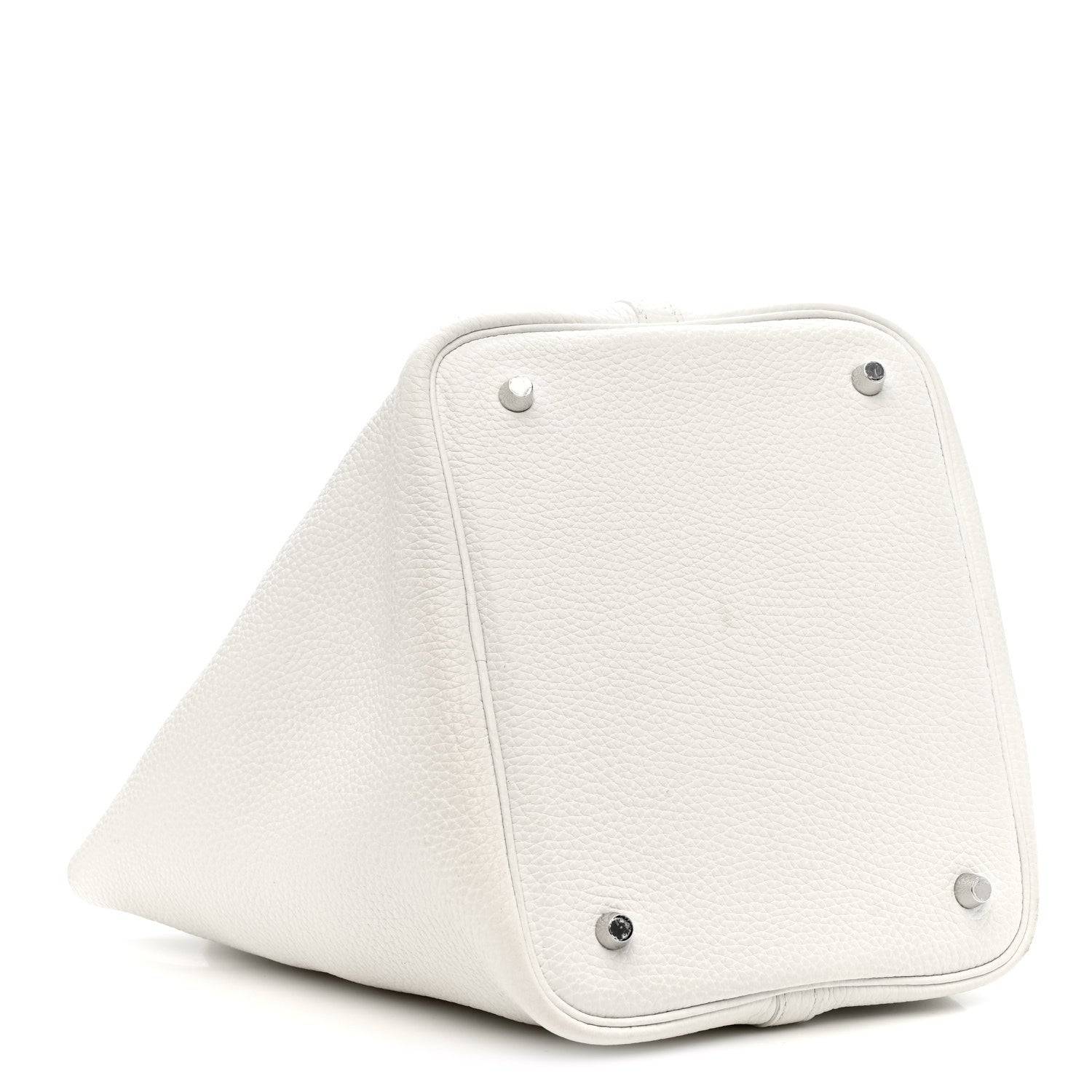 Hermes Taurillon Clemence Picotin 22 MM White 5 of 17