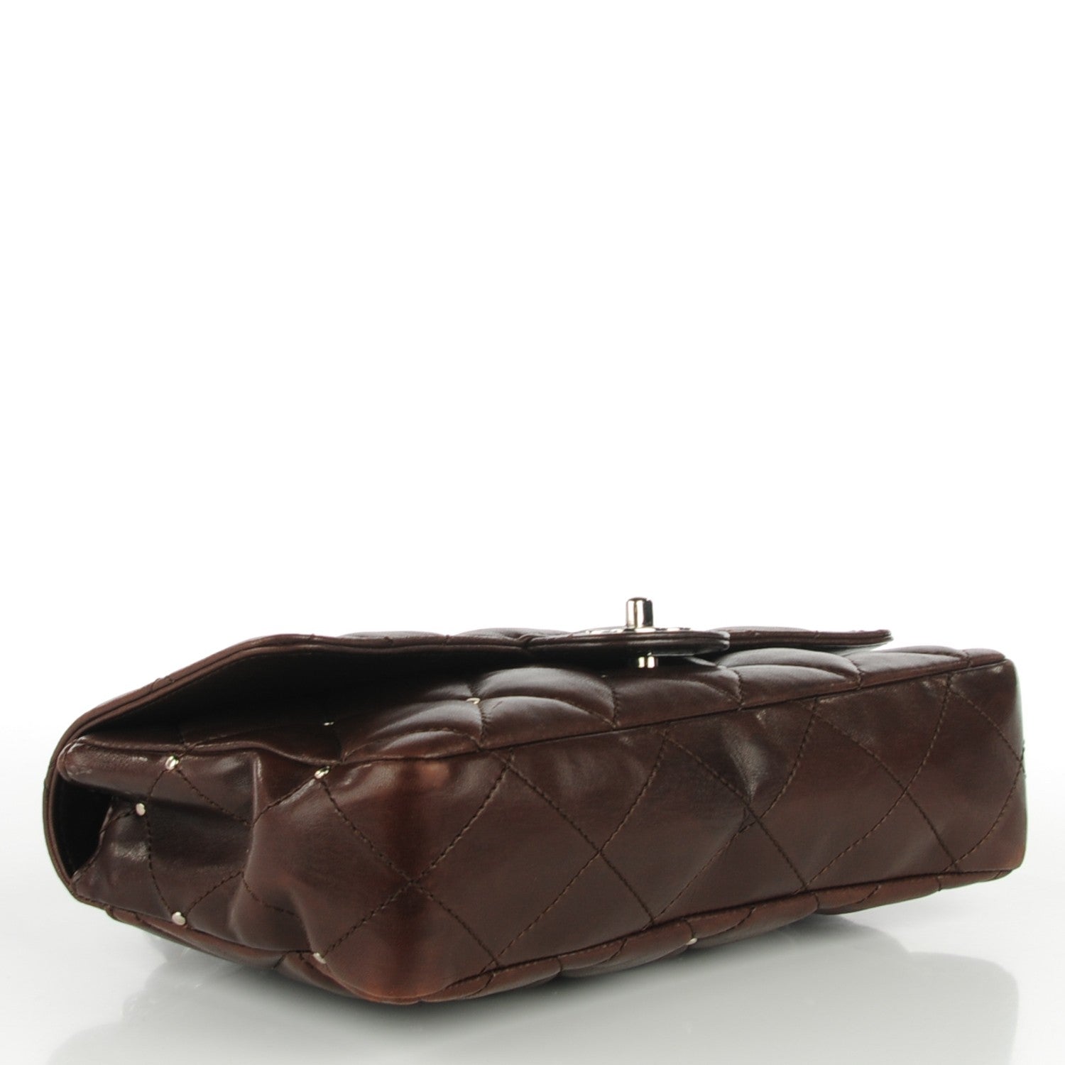 Chanel Lambskin Studded Medium Flap Brown 4 of 8