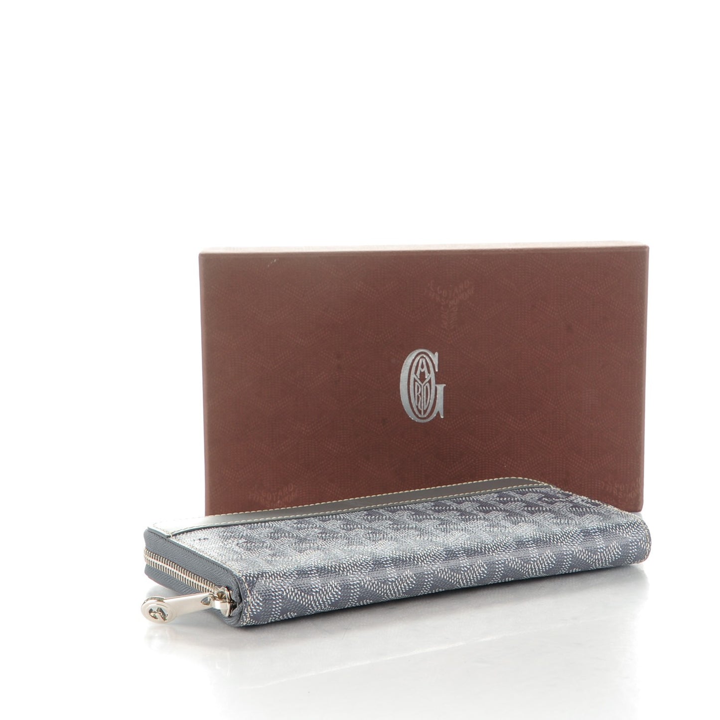 Goyardine Matignon Zip Around GM Wallet Grey