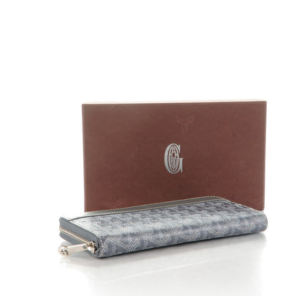 Goyard Goyardine Matignon Zip Around GM Wallet Grey 4 of 7