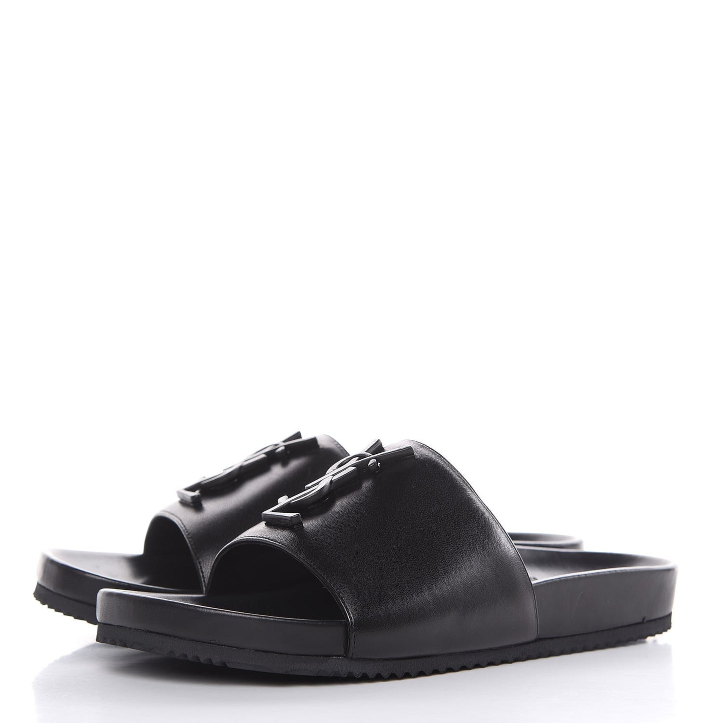 Lambskin Joan Slide Sandals 37 Black