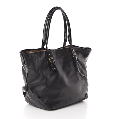 Burberry Lambskin Medium East West Tote Black 3 of 9