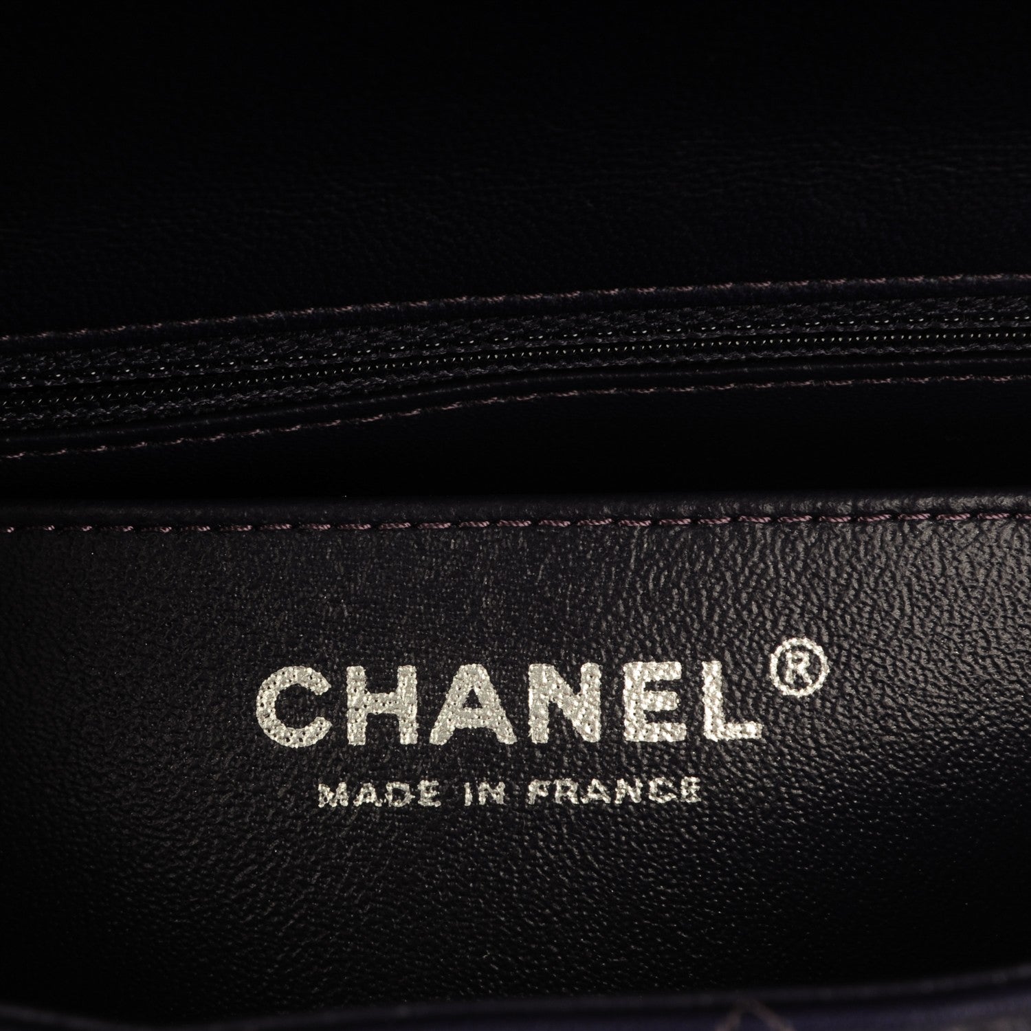 Chanel Lambskin Quilted Mini Rectangular Flap Dark Purple 5 of 7