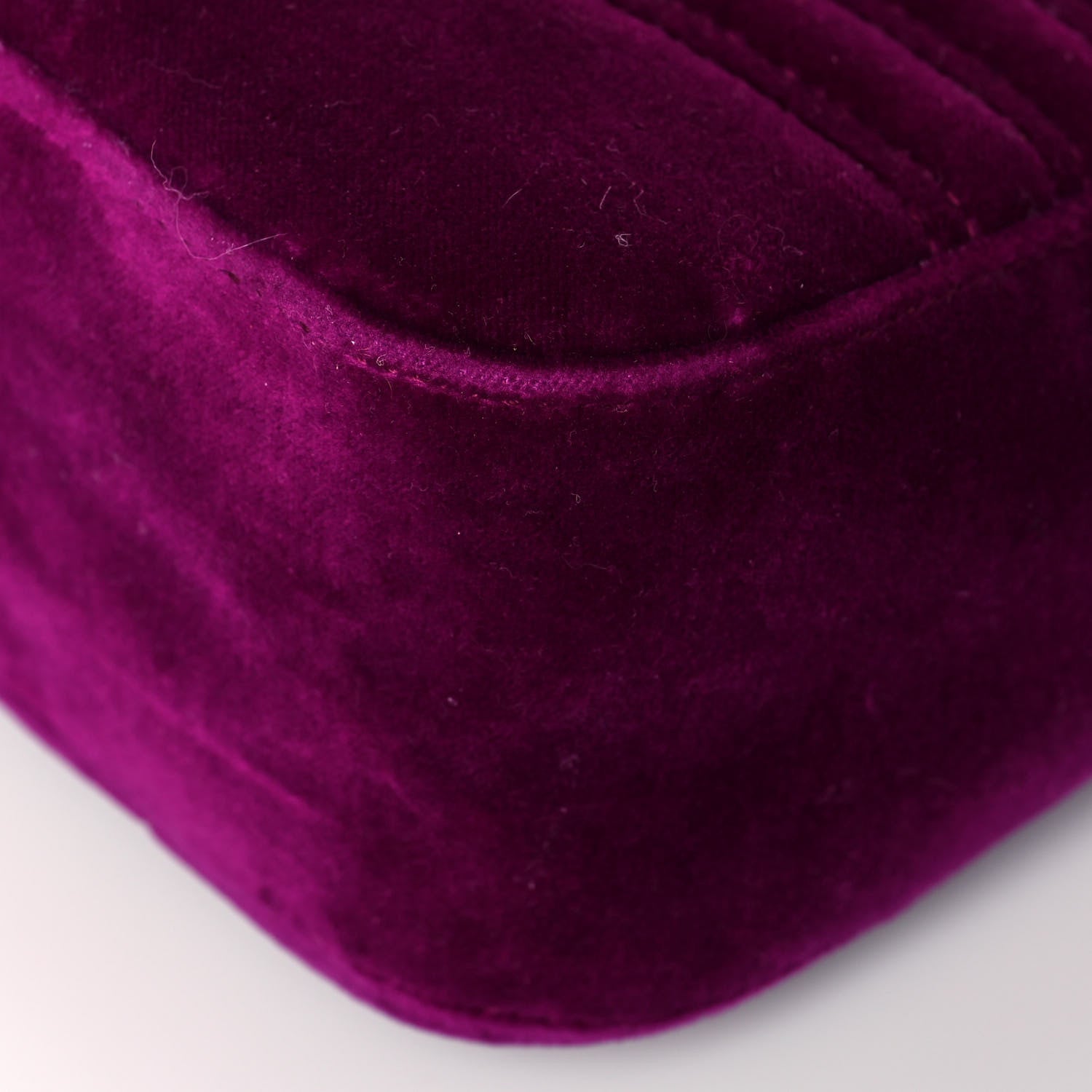Gucci Velvet Matelasse Medium GG Marmont Shoulder Bag Fuchsia Violet Cyclamen 10 of 14