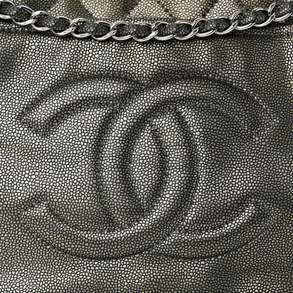 Chanel Metallic Caviar Quilted CC Timeless Tote Dark Silver 8 of 13