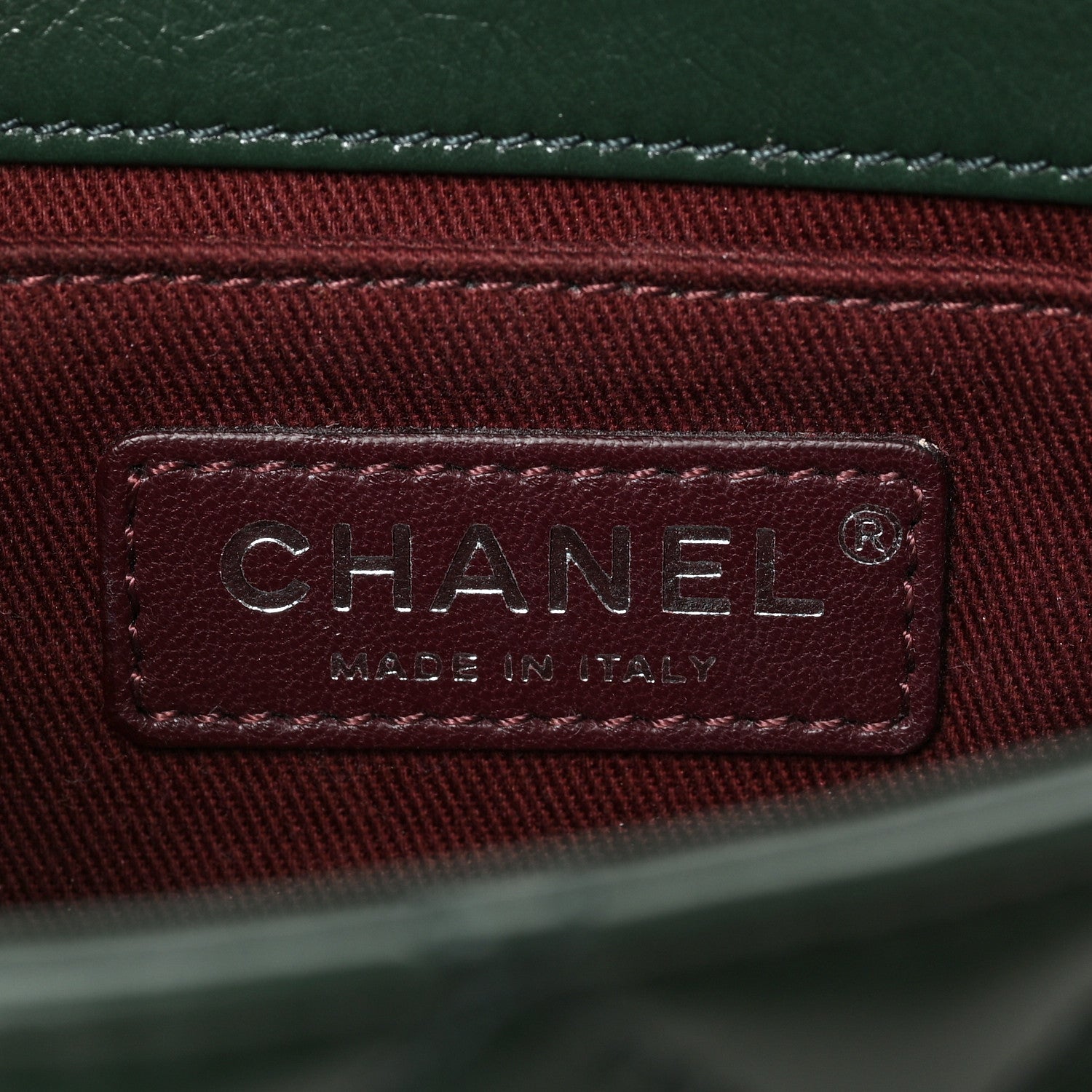 Chanel Shiny Calfskin Quilted Mad About Quilting Mini Flap Dark Green 6 of 9