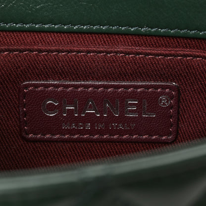 Chanel Shiny Calfskin Quilted Mad About Quilting Mini Flap Dark Green 6 of 9