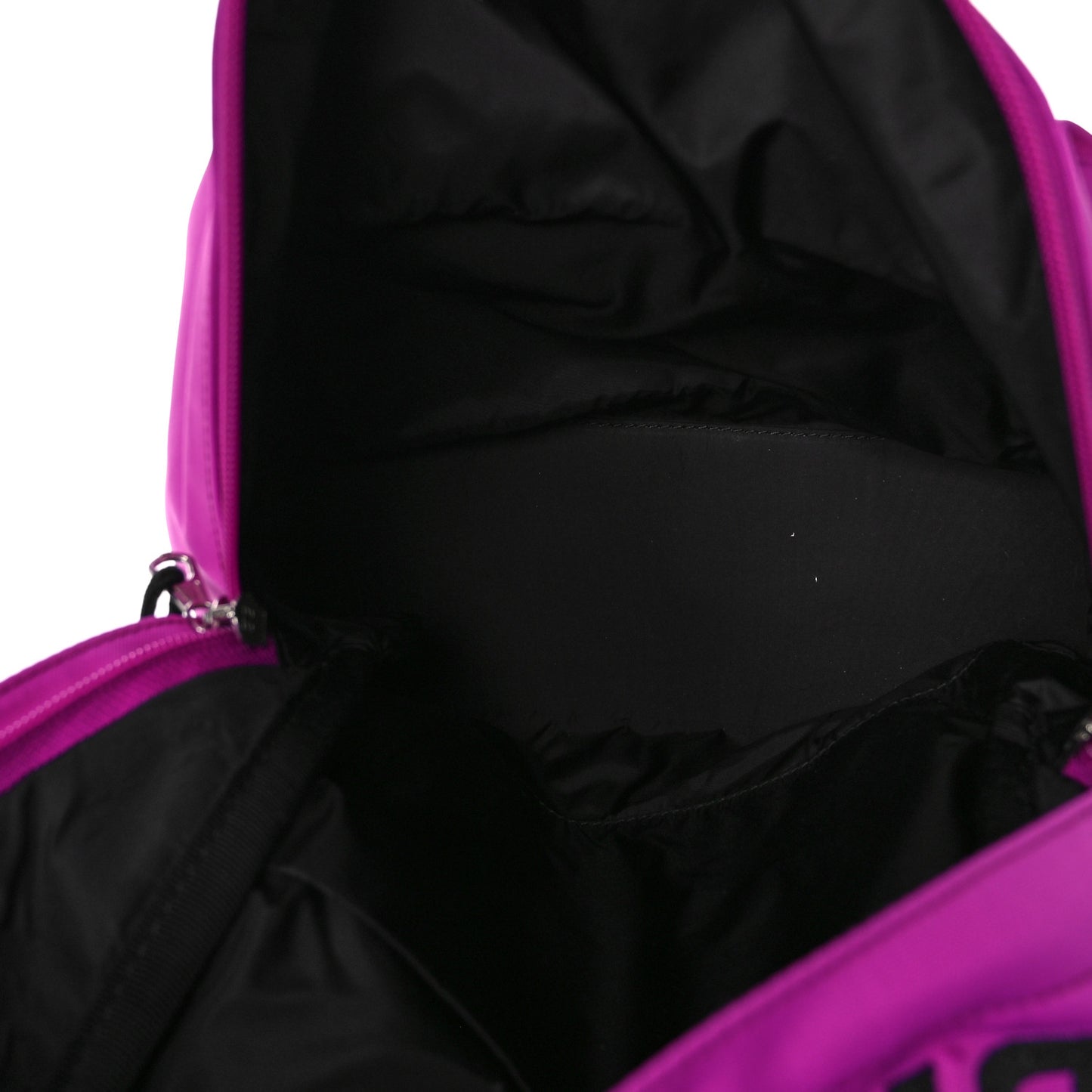 Sport Nylon Logo Embroidered S Wheel Backpack Fuchsia Black