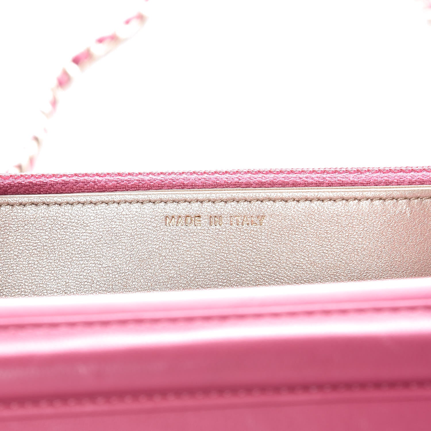 Chanel Lambskin Camellia Embossed Wallet On Chain WOC Pink 7 of 13