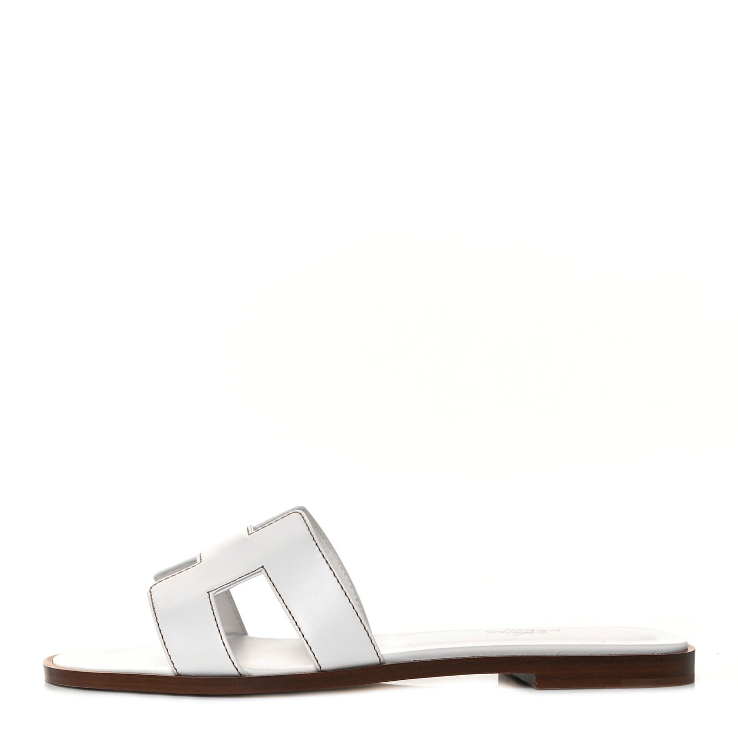 Box Calfskin Oran Sandals 37.5 White