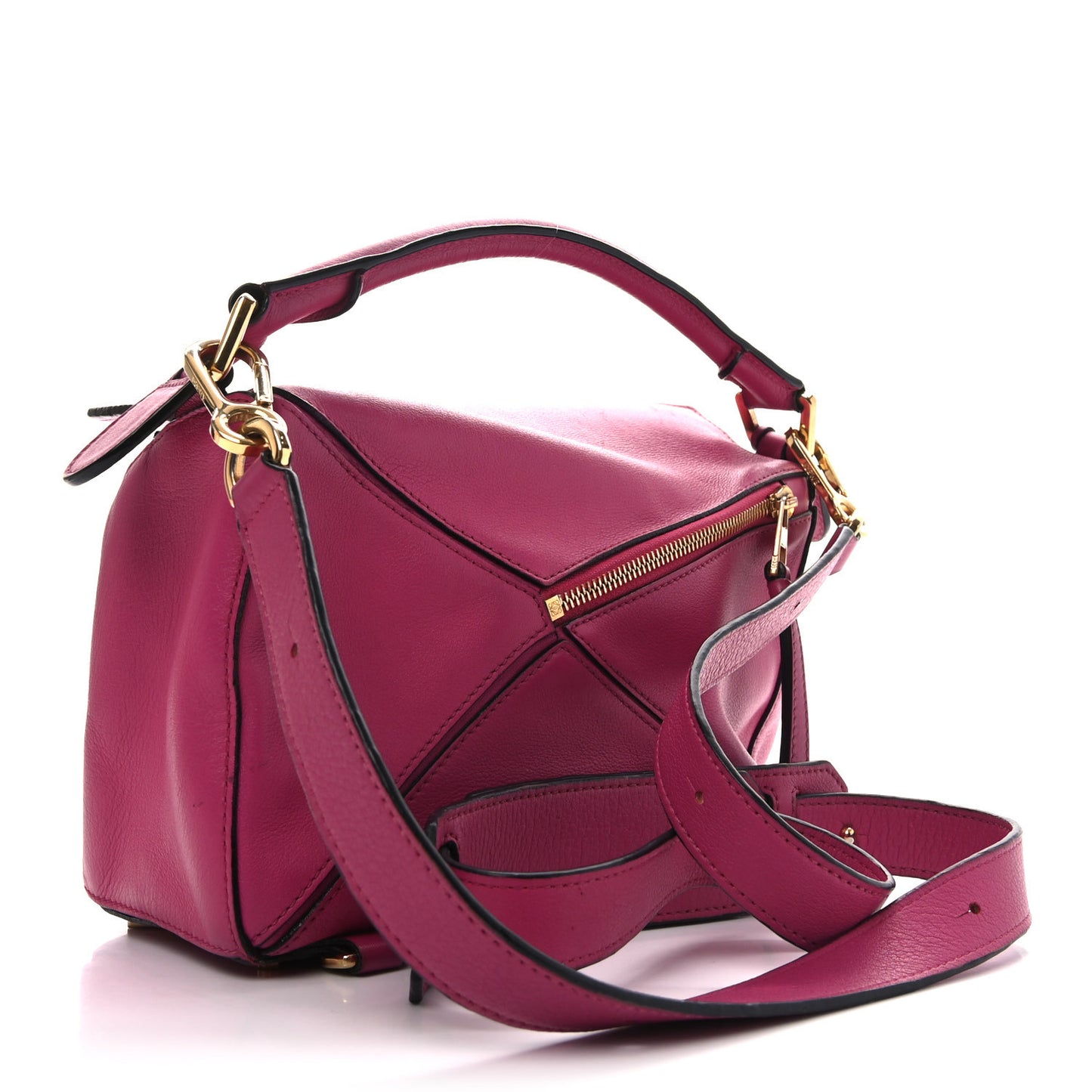 Calfskin Small Puzzle Bag Fuchsia