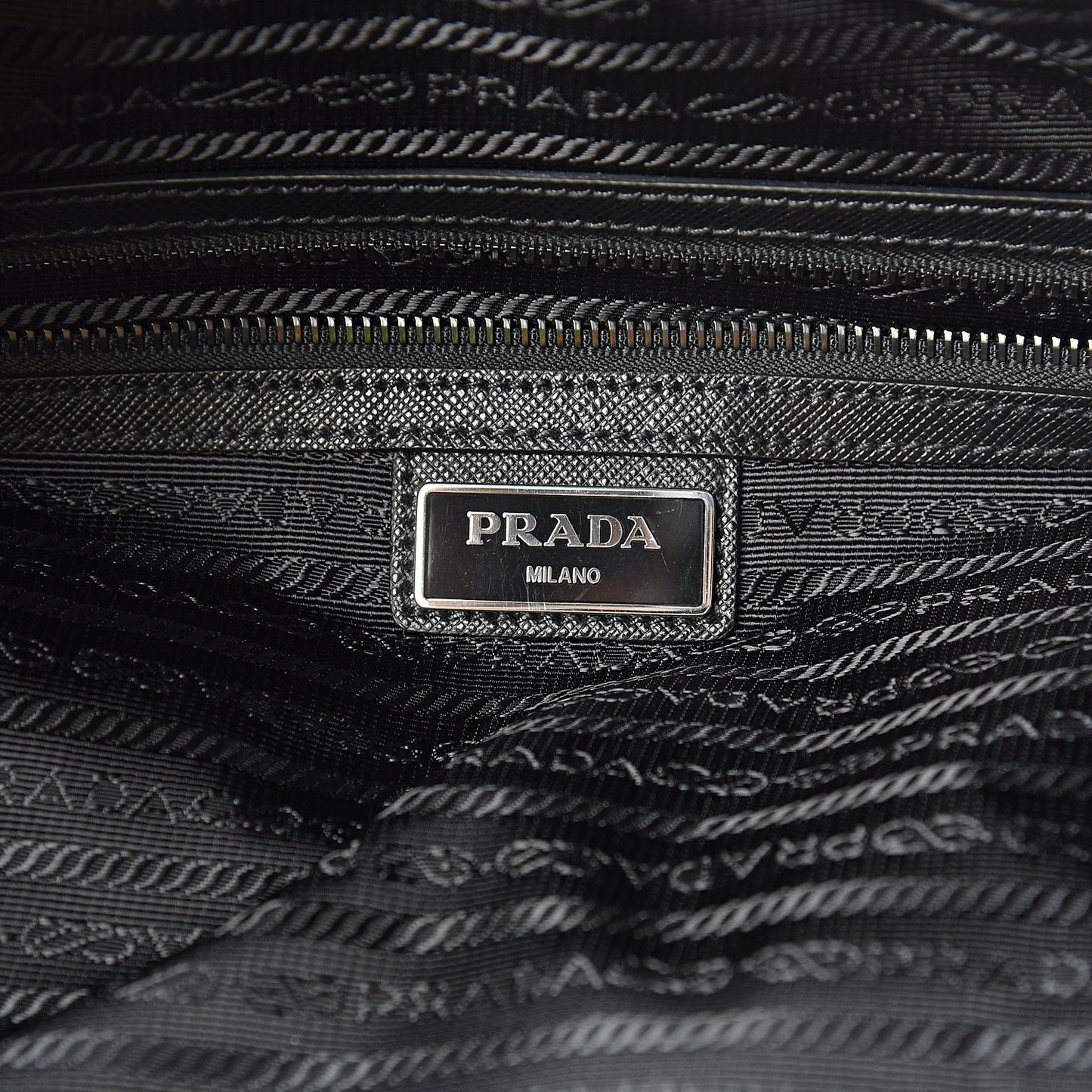 Tessuto Nylon Saffiano Duffle Bag Black