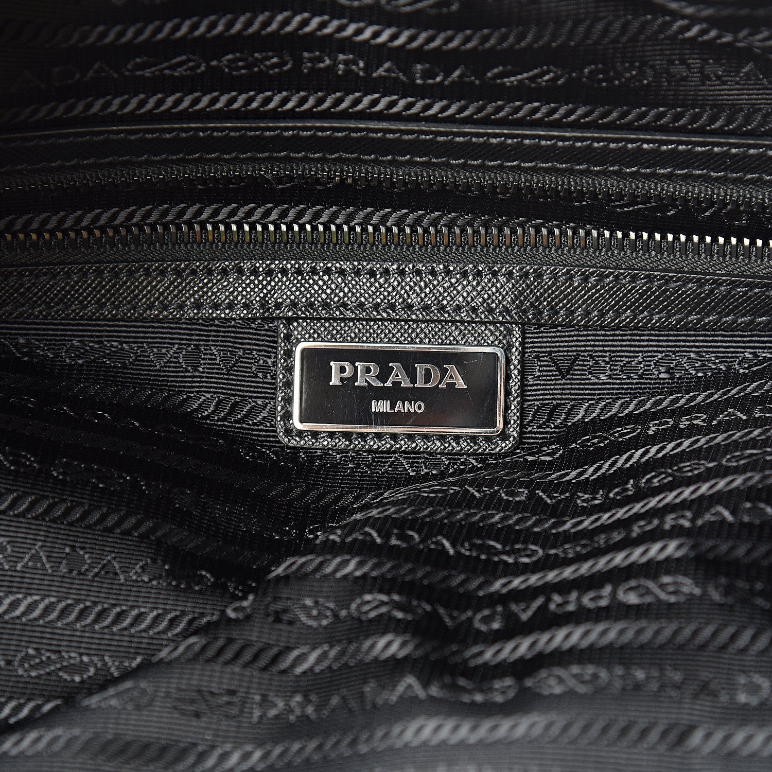 Prada Tessuto Nylon Saffiano Duffle Bag Black 5 of 11