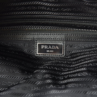 Prada Tessuto Nylon Saffiano Duffle Bag Black 5 of 11