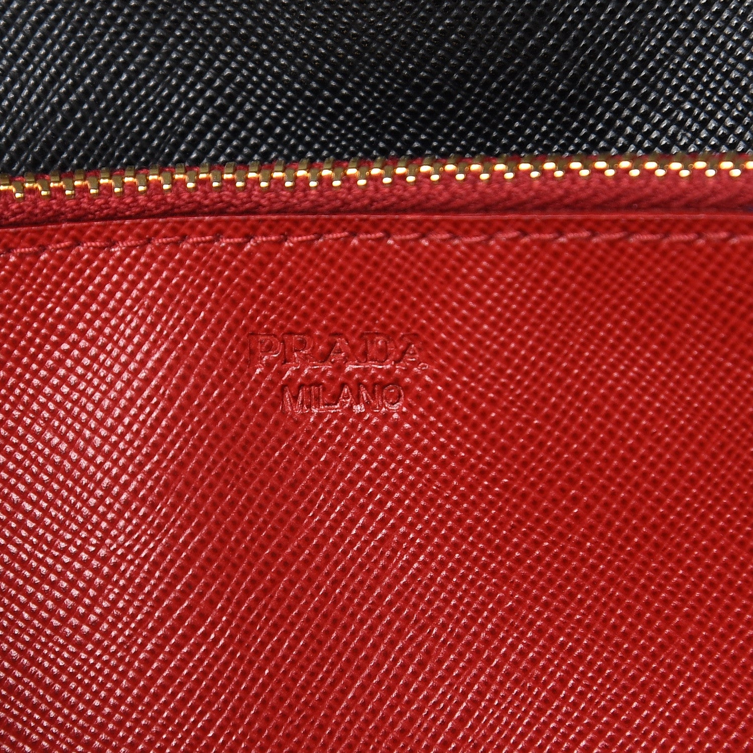 Prada Saffiano Travel Wallet Black Rosso 6 of 11