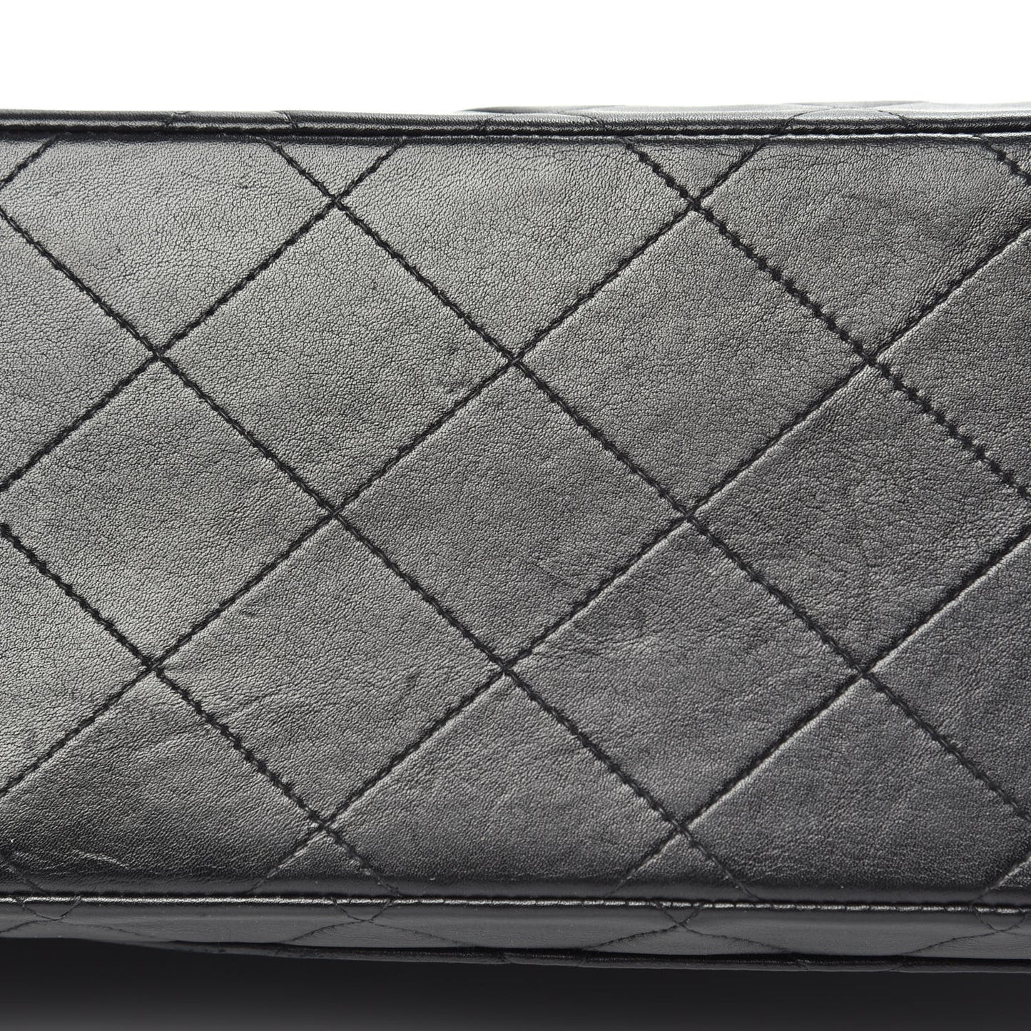 Lambskin Quilted XL Jumbo Single Flap Black