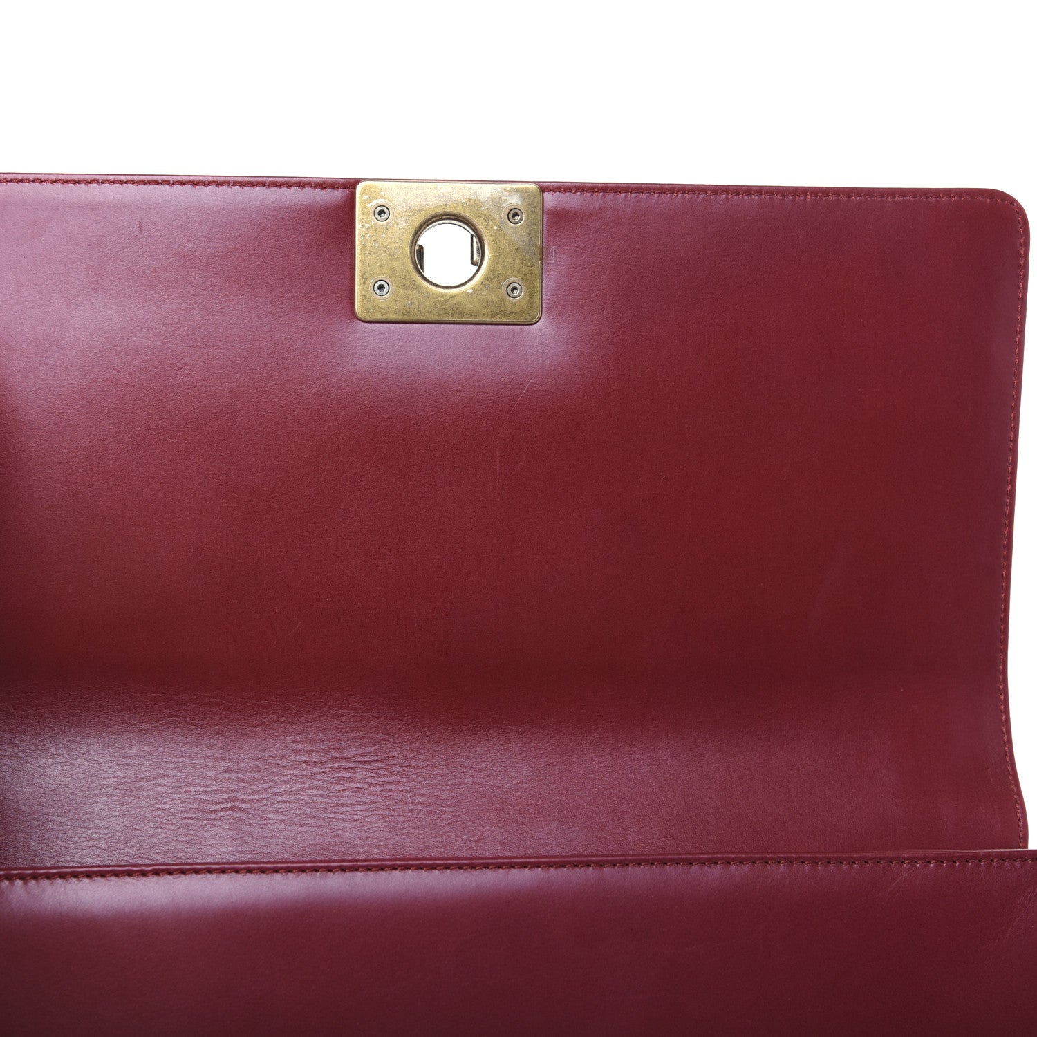 Chanel Glazed Calfskin Boy Flap Clutch Red 12 of 17