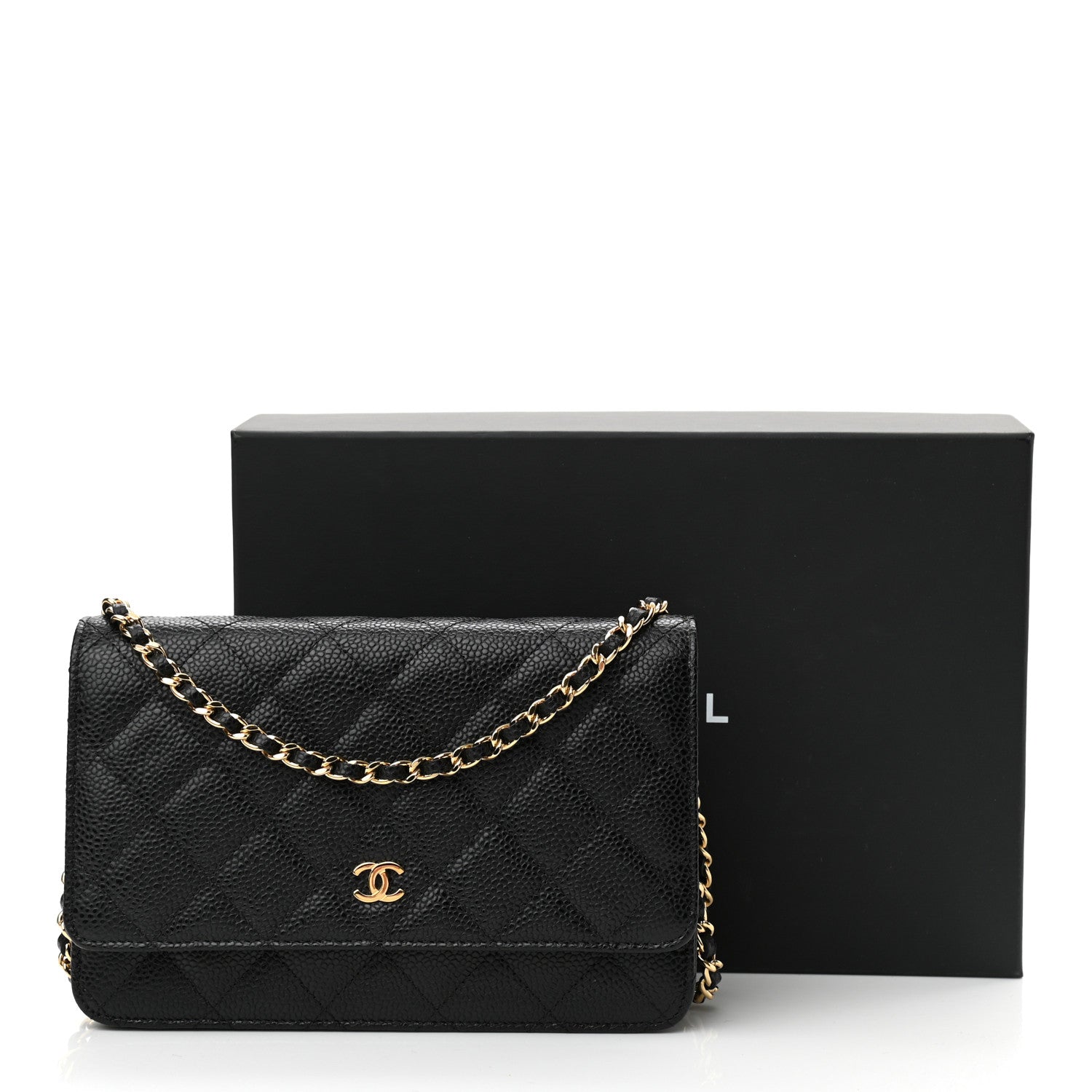Chanel Caviar Quilted Wallet On Chain WOC Black 12 of 12