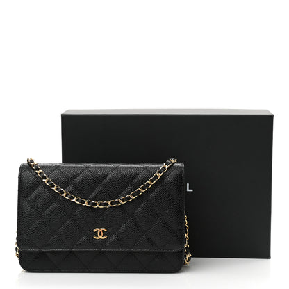 Chanel Caviar Quilted Wallet On Chain WOC Black 12 of 12