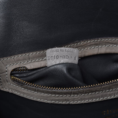 Celine Crocodile Embossed Nubuck Large Phantom Luggage Grey 7 of 18