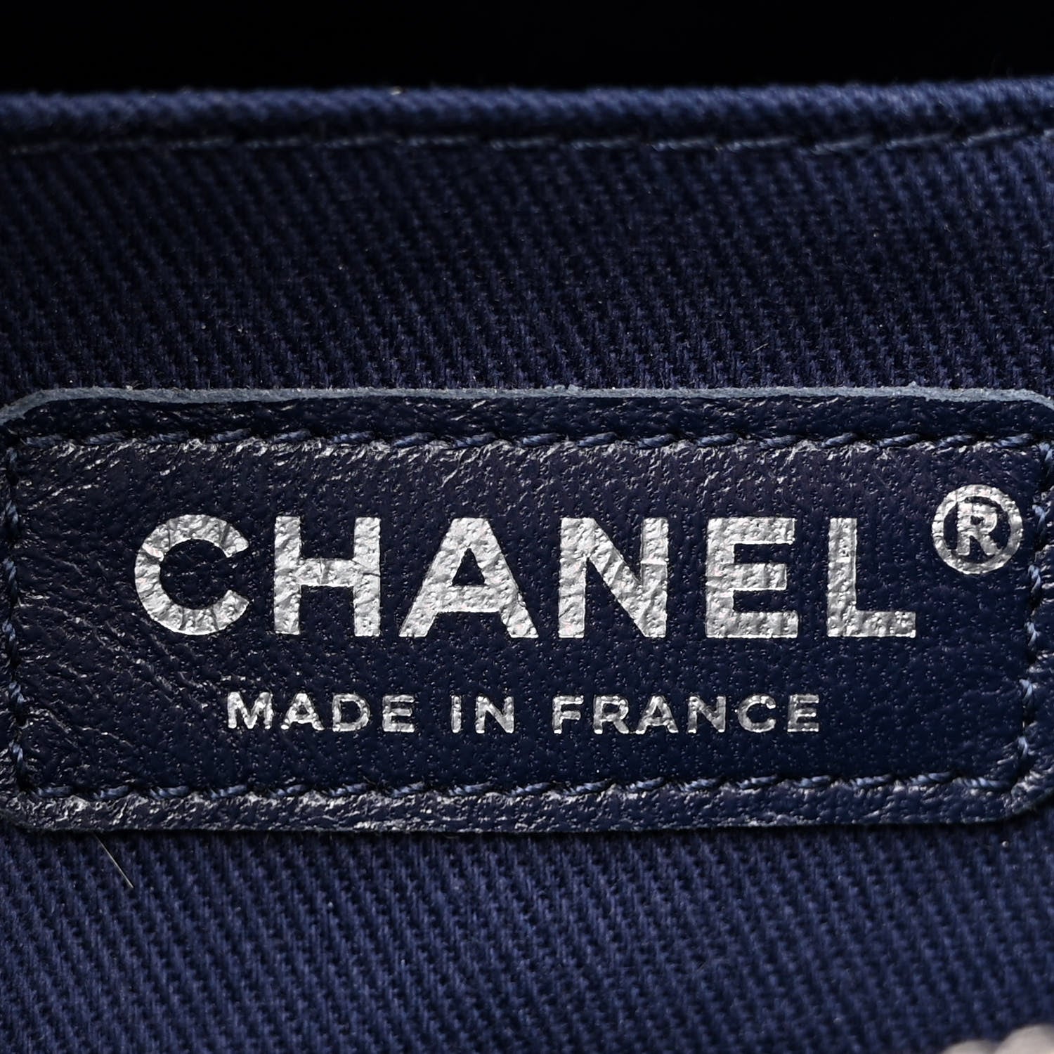 Chanel Grained Calfskin Suede Neo Executive Shopper Tote Navy Blue 6 of 14