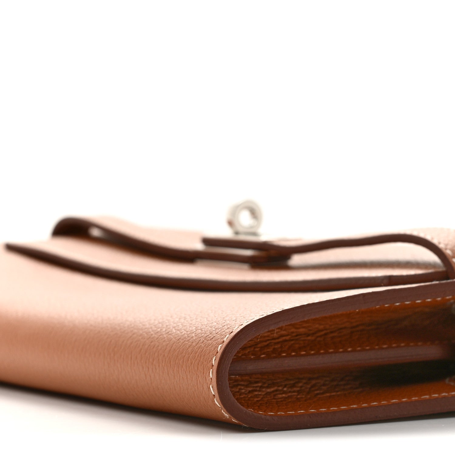 Hermes Evercolor Kelly Wallet To Go Gold 10 of 11