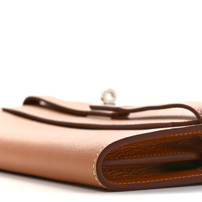 Hermes Evercolor Kelly Wallet To Go Gold 10 of 11