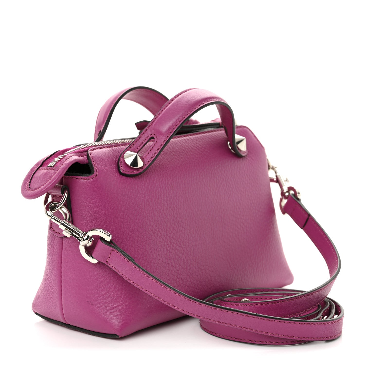 Fendi Vitello Dolce Mini By The Way Boston Bag Magenta 3 of 10