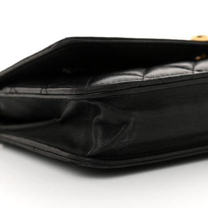 Chanel Lambskin Quilted Boy Wallet On Chain WOC Black 10 of 15