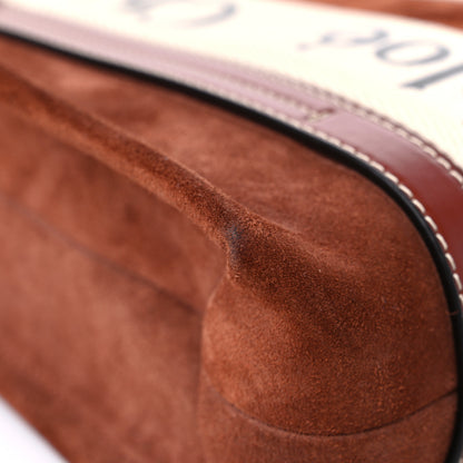 Chloe Suede Calfskin Small Woody Ribbon Tote Sepia Brown 8 of 14