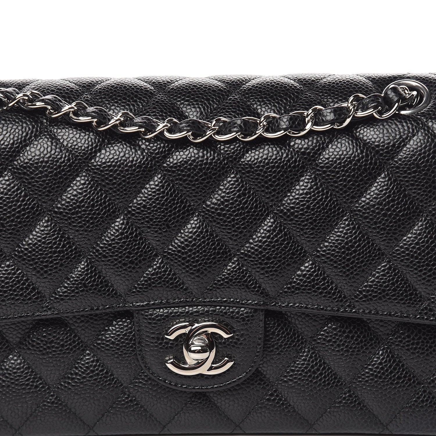 Chanel Caviar Quilted Medium Double Flap Black 10 of 11
