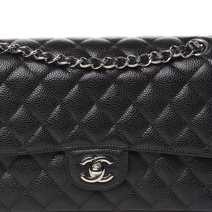 Chanel Caviar Quilted Medium Double Flap Black 10 of 11