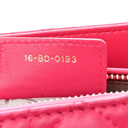 Christian Dior Lambskin Cannage Medium Lady Dior Pink 7 of 16