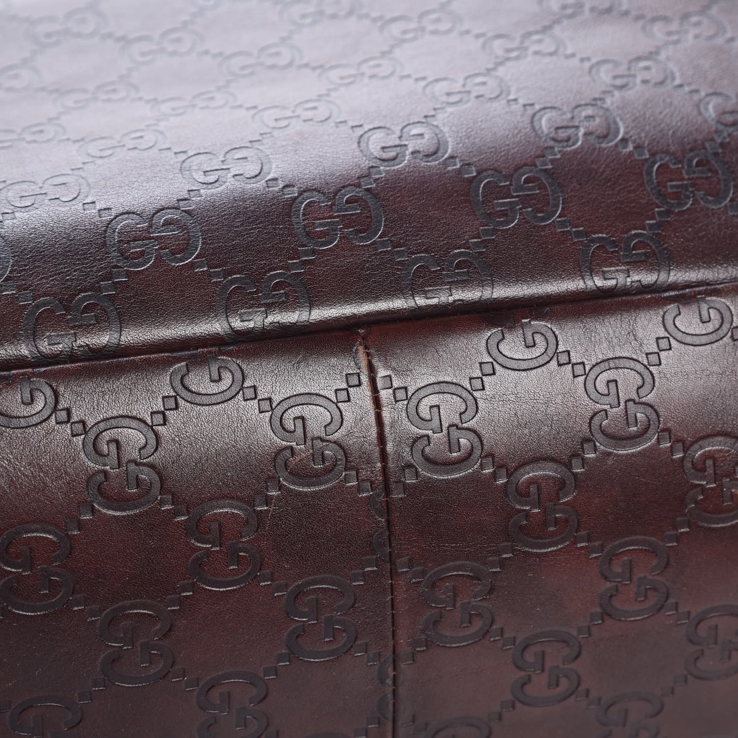 Guccissima Medium Horsebit Chain Hobo Dark Brown