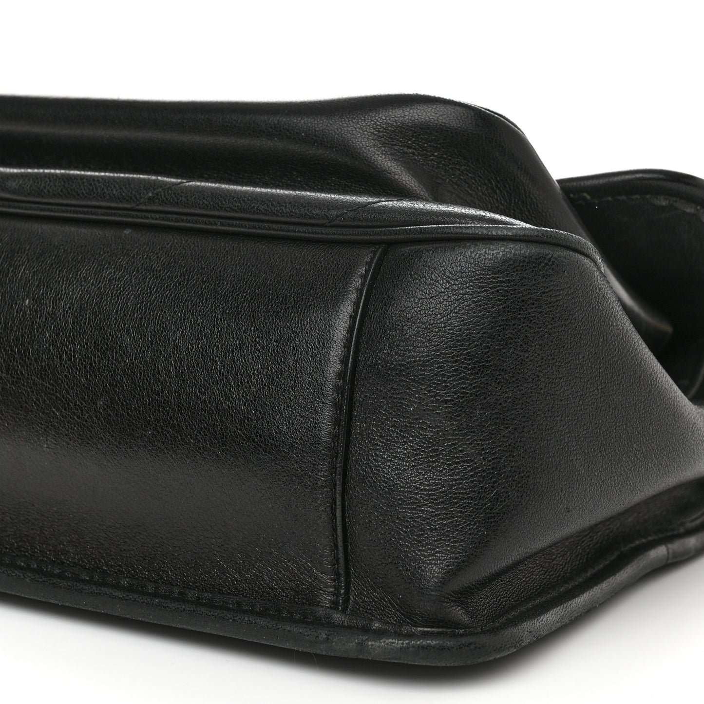 Lambskin Matelasse Monogram Medium Niki Chain Satchel Black