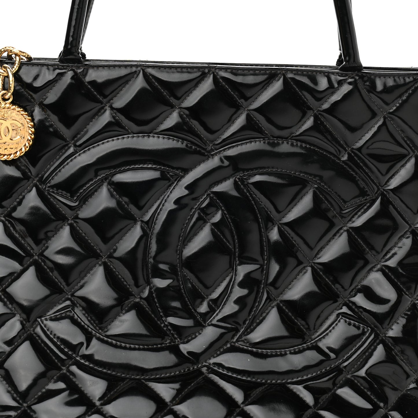 Patent Medallion Tote Black