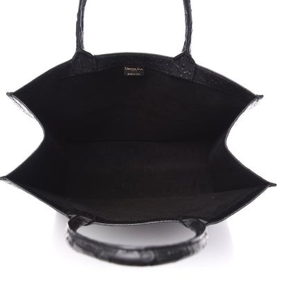 Christian Dior Oblique Calfskin Embossed Book Tote Black 5 of 12