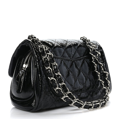 Chanel Distressed Patent Quilted Single Flap Bag Black 3 of 9