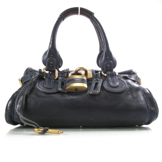 Chloe Leather Paddington Satchel Blue Nuit 1 of 16