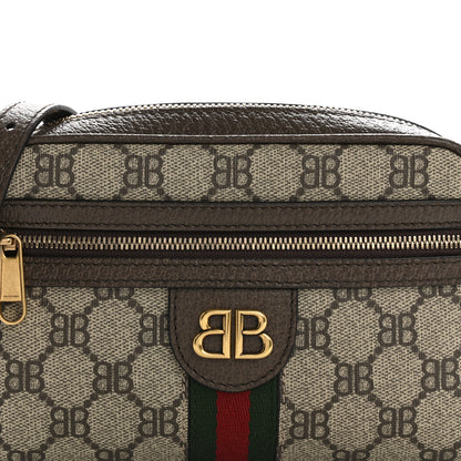 Gucci X BALENCIAGA BB Supreme Monogram Web Mini Ophidia Shoulder Bag Beige New Acero 8 of 12