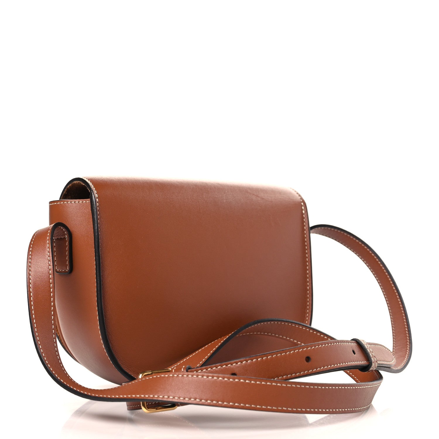 Celine Smooth Calfskin Cuir Triomphe Folco Crossbody Bag Tan 3 of 9