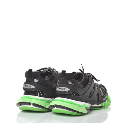 Balenciaga Mesh Nylon Mens Track Sneakers 42 Black Green 4 of 8