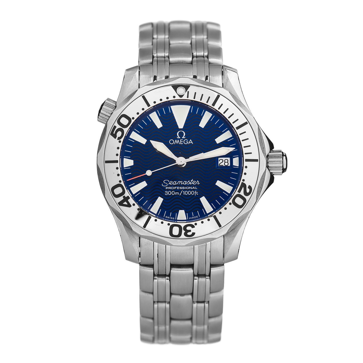 Stainless Steel 36mm Seamaster Professional Quartz Watch Blue 2263.80