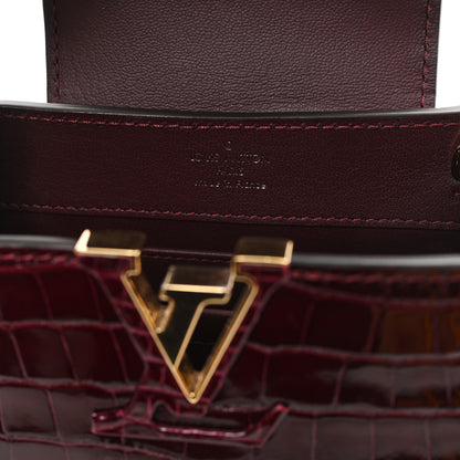 Louis Vuitton Crocodile Mini Capucines  Bordeaux 6 of 10