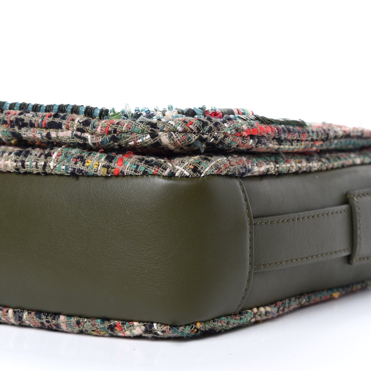 Chanel Tweed Sequins Havana Stroll Messenger Khaki 7 of 11