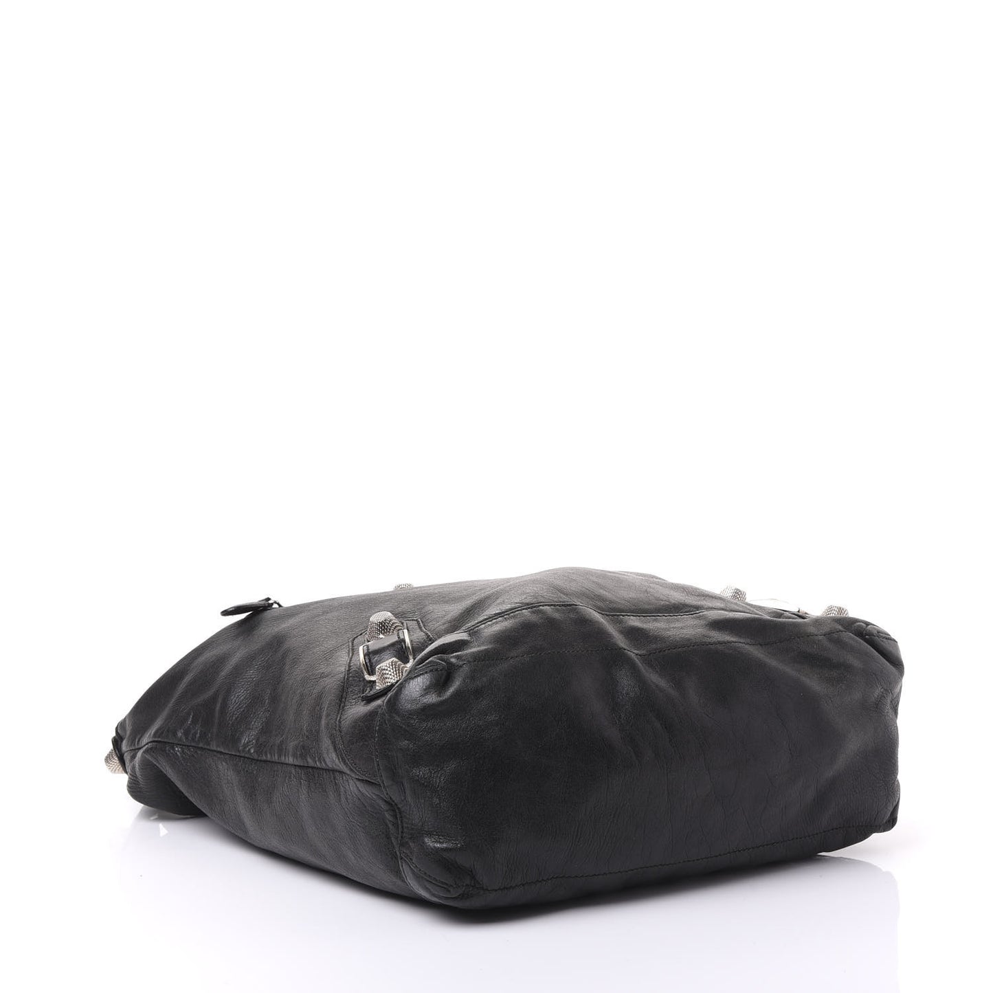 Agneau Giant 21 Silver Hardware Day Hobo Black
