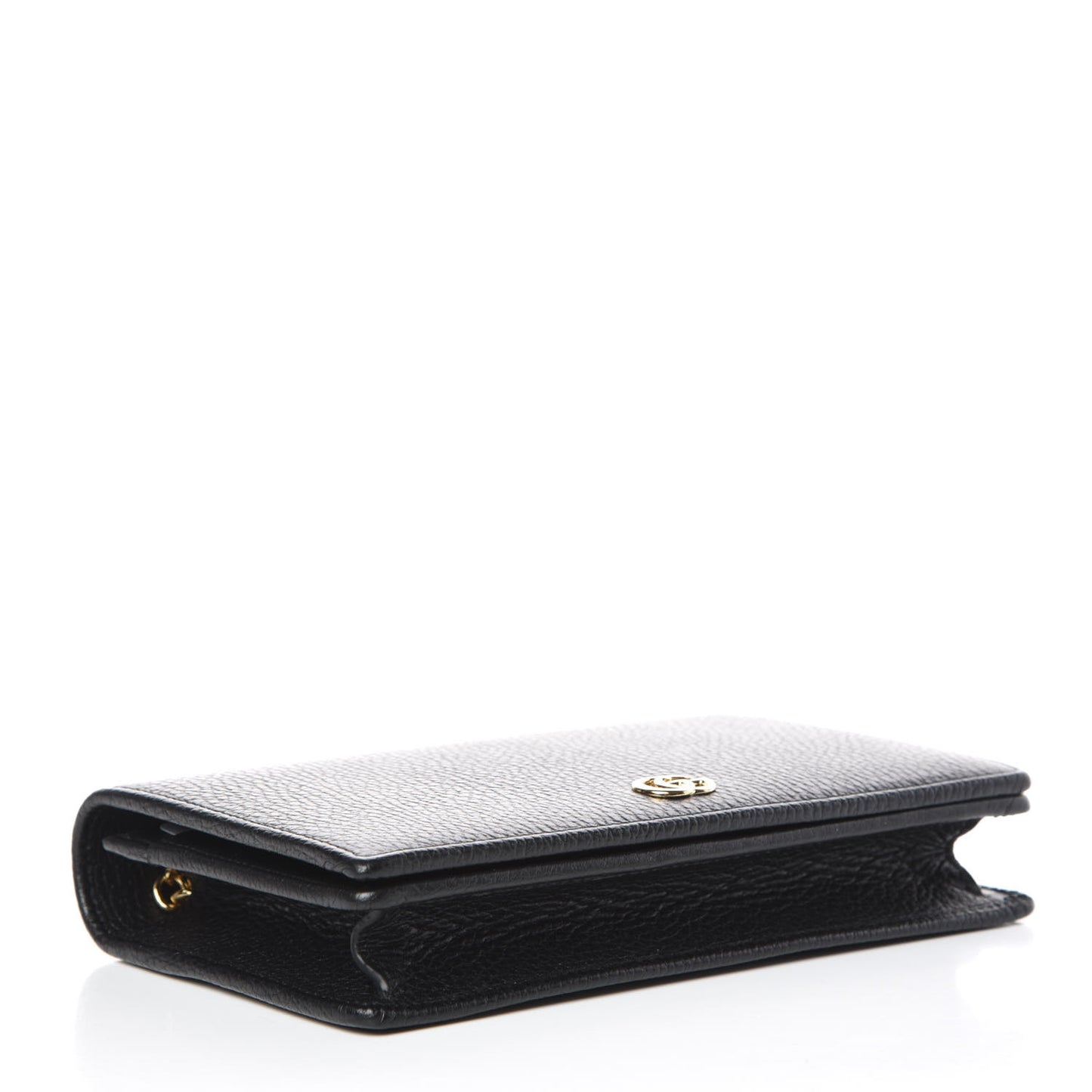 Calfskin Mini GG Marmont Chain Wallet Black