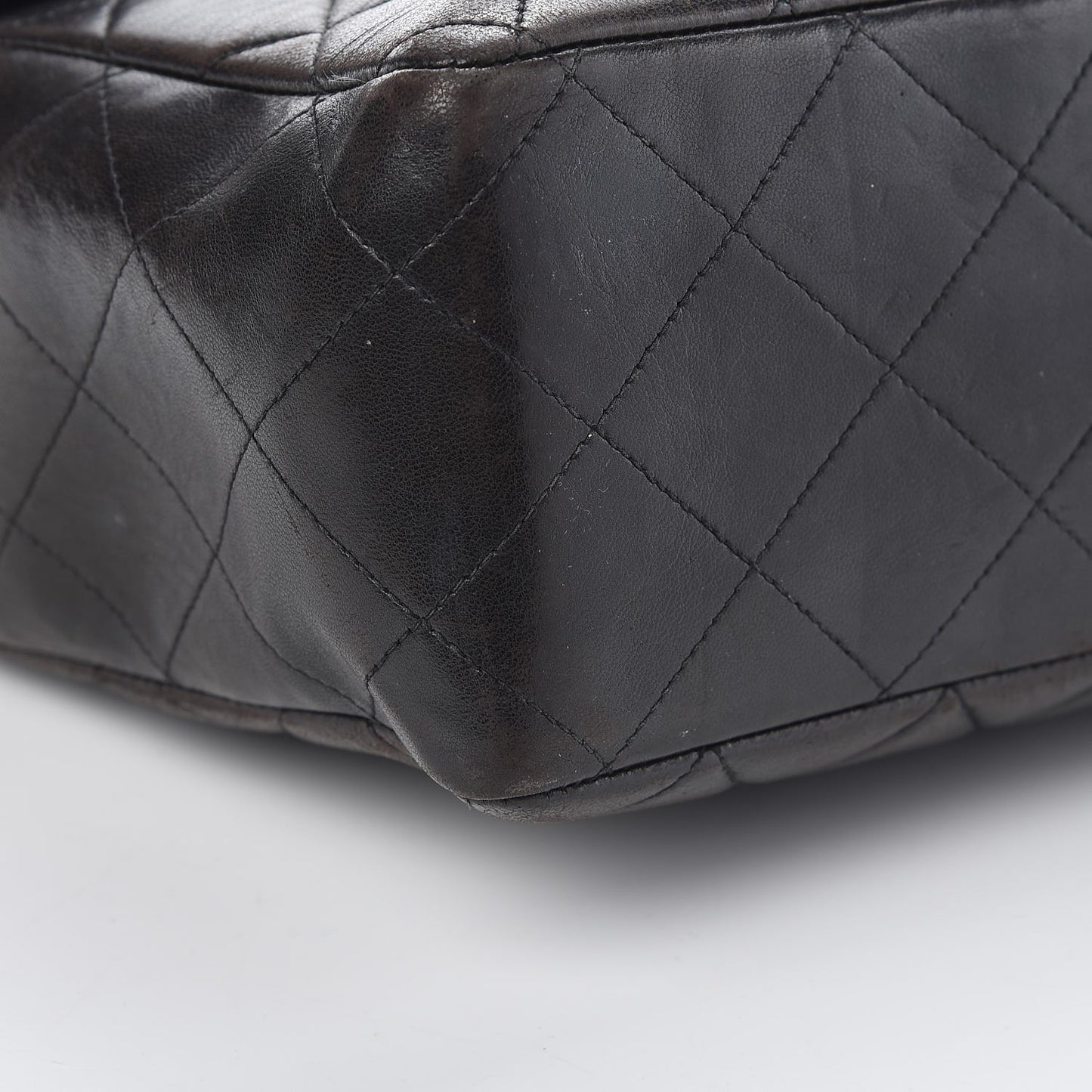 Lambskin Quilted Jumbo Single Flap Black